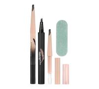 Stylo à sourcils incurvé - Crayon pour sourcils, ensemble de stylos à sourcils | Stylo à sourcils liquide amélioré, avec un applicateur à pointe micro-fourche à 4 principes, maquillage de teinte des