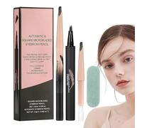 Stylo à sourcils incurvé, crayons à sourcils pour femmes Ensemble de | Crayon à sourcils avec applicateur de pointe micro-fourche à 4 dents, pour des traits en fo