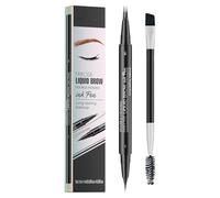 Stylo à sourcils pour maquillage des yeux - Crayon à sourcils imperméable, stylo de maquillage pour sourcils naturel longue durée, crayons à sourcils 2 en 1 à double extrémité pour débutants, femmes
