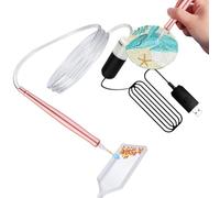 Stylo À Strass Art, Stylo Applicateur Électrique de Pierre à Strass pour Décoration par Points, Applicateur USB à Fixation Magnétique pour Atelier Maternelle et Activités