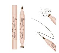 Stylo à taches de rousseur et eye-liner 2 en 1, stylo naturel et réaliste, durable, imperméable, neutre et léger, maquillage naturel pour tous les types de peau (04 marron café)