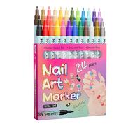 Stylo à vernis à ongles - Outil pour la conception des ongles et le dessin - Stylos à séchage rapide avec pointes fines pour vernis à ongles - Pour les voyages, les voyages d'affaires et