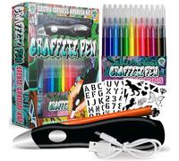 Stylo aérographe électrique, pulvérisateur électrique rechargeable sans fil, stylo aérographe, 12 couleurs, lavable aquarelle, stylos d'art et d'artisanat, cadeau pour peinture et dessin