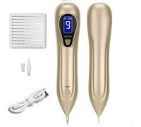Stylo anti-grains de beauté, kit d'élimination des acrochordons, 9 vitesses, stylo électrique anti-verrues pour le visage et le corps(Gold)