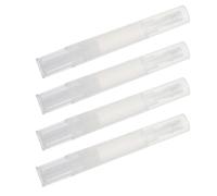 Stylo Applicateur Cosmétique 4ml, Lot de 4 Pcs pour Vernis à Ongles | Embout Brosse ABS Blanc, Système Rotatif Anti-Gaspillage, pour Soins Cuticules et Nutrition