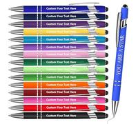Stylo Arc-en-Ciel 2 en 1 avec Votre Texte Personnalisé, Stylo Personnalisable de Haute Qualité à Bille avec Gravure Parfaits Comme Promotionnels, Articles D'entreprise, Cadeaux de Fête - 19 Coloris