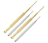 Stylo Auriculaire de Détection 4 Pièces en Acier Inoxydable et Cuivre | Pratique D’acupuncture, Usage Manuel, Prise Antidérapante, Pointe Ronde Compacte, Oreilles et Visage