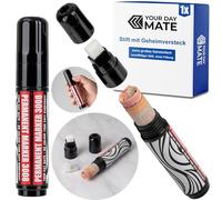 Stylo avec compartiment secret, 1 paquet, 105 x Ø 21 mm compartiment secret, en noir, coffre-fort secret pour ranger des objets de valeur, compartiment de rangement boîte d'argent