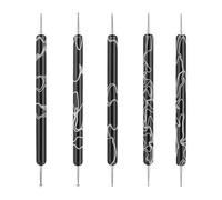 Stylo avec Pointes pour Ongles | 5 Pièces à 2 Extrémités avec Pointe en Acier Inoxydable - Stylos À Points De Décoration Des Ongles - Pour Salon, Maison, Usage Quotidien, Studio, Amateurs Et Femmes