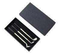 Stylo balle de golf de bureau - Nouveauté Mini Club Set d'écriture portable 3 pièces | Papier à lettre décoratif amusant pour la maison, le bureau, le dortoir, le lieu de travail, le bureau, le
