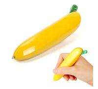 Stylo banane en plastique - Gadget imitation de fruit, insolite fantaisie original humour collection. Banana pen