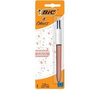 Stylo BIC 4 couleurs - Rose Gold - Bille - Non rechargeable - EAN 3086123637634