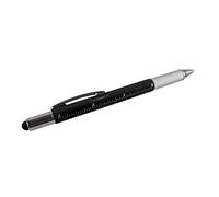 Stylo bic multifonction 6 en 1 stylet mètre règle niveau à bulle tournevis Noir - YONIS