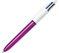 Stylo Bic Shine Silver Blanc (12 pièces)