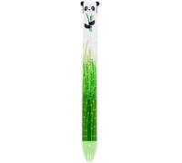 Stylo Bicolore, Thème Panda, Encre Noire Et Vert, Click&clack, Idéal Pour L'école, Le Bureau Et La Maison, Bicolore, Pointe De 1 Mm De Diamètre