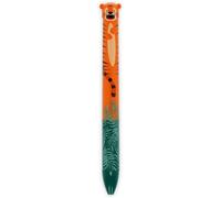 Stylo Bicolore, Thème Tiger, Encre Bleue Et Orange, Click&clack, Idéal Pour L'école, Le Bureau Et La Maison, Bicolore, Pointe De 1 Mm De Diamètre