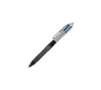 BIC Stylo-bille Grip Pro 4 Couleurs - rétractable, rechargeable, pointe moyenne Standard