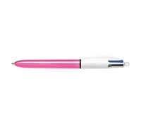 Stylo Bille 4 Couleurs Corps Shine Métallisé Rose
