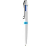 Stylo-bille 4 couleurs schneider take 4 medium viscoglide rechargeable clip metal corps plastique recycle