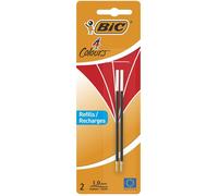 Recharge Stylo Bic 4 couleurs - Pointe moyenne 1 mm - Vert - 2 pcs Vert