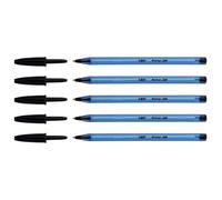 Stylo bille - BIC - Cristal Soft - Pointe moyenne 1,2 mm - Encre noire - Lot de 5