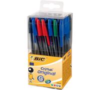 Stylo Bille BIC Cristal Tubo 50 Medium Assorti