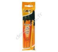 Stylo Bille - BIC - Orange - 4 pièces - Pointe fine - Encre noire - Non rechargeable