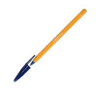 Stylo bille - BIC - Orange bleu - pointe fine - encre bleue - corps plastique