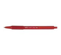 Stylo bille BIC rétractable SOFT FEEL CLIC pointe moyenne rouge Rouge