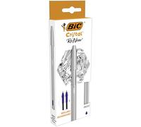 BIC Stylo bille bleu - 2 recharges - pointe 1,0 mm - trait moyen