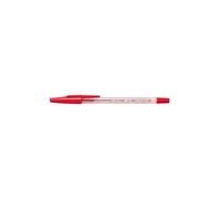Pilot Stylo À Bille Rechargeable Pointe Moyenne Encre Rouge Corps Plastique Cristal Avec Capuchon Bp-Sm
