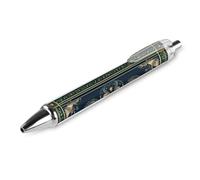 Stylo bille classique à pointe fine 0,5 mm, encre noire, écriture fluide, fournitures de bureau, style bohème vintage, imprimé bandana cachemire, 1 pièce