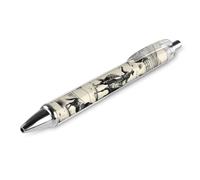 Stylo bille de bureau à séchage rapide, pointe fine 0,5 mm, encre noire, écriture fluide, motif cow-boy, vache et cheval Longhorn, style western, 1 pièce