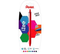 Stylo - Bille Izee Rétractable Avec Clip En Métal Rouge