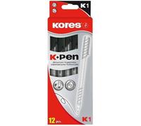 Stylo Bille Jetable K-Pen K1 - Kores - Bleu - Largeur De Tracé: F - Manche Triangulaire - Non Rechargeable