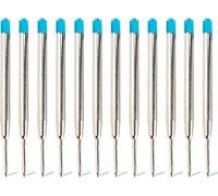 Stylo Bille Noir 12 Recharges Pour Stylo Bille Format,Stylo Publicitaire, Recharges Bille Interchangeables, Recharges Métal Bleu, Recharge Pour Stylo Bille