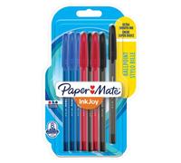 Paper-Mate Stylos bille InkJoy 100 Pointe classique Pochette de 8 coloris assortis