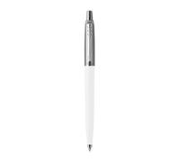 Stylo-bille parker jotter retractable pointe moyenne finition blanc brillant avec 1 recharge quinkflow encre