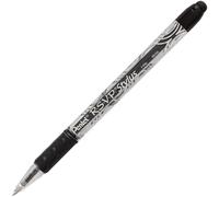 Stylo bille Pentel RSVP STYLUS - Pointe fine 0,7 mm encre noire - Lot de 12 - poignée Comfort Zone sans latex