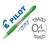 Stylo Bille - Pilot - Supergrip - Lot De 12 - Couleur Vert Clair - Pointe Moyenne