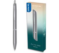 Stylo Bille Premium Acro 1000 Argenté En Coffret Cadeau - Encre Ultra Douce Pour Une Fluidité D¿Écriture Inégalée - Stylo Bille Rechargeable Et Rétractable - Encre Noire - Pointe Moyenne.[G617]