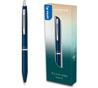 Stylo Bille Premium Acro 1000 Bleu Marine En Coffret Cadeau - Encre Ultra Douce Pour Une Fluidité D`Écriture Inégalée - Stylo Bille Rechargeable Et Rétractable - Encre Noire - Pointe Moyenne