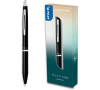 Stylo Bille Premium Acro 1000 Noir En Coffret Cadeau - Encre Ultra Douce Pour Une Fluidité D¿Écriture Inégalée - Stylo Bille Rechargeable Et Rétractable - Encre Noire - Pointe Moyenne