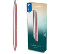 Stylo Bille Premium Acro 1000 Rose Doré En Coffret Cadeau - Encre Ultra Douce Pour Une Fluidité D¿Écriture Inégalée - Stylo Bille Rechargeable Et Rétractable - Encre Noire - Pointe Moyenne