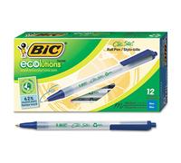 Stylo bille r tractable BIC CSEM11BE Ecolutions Clic Stic, encre bleue, 1 mm, moyenne douzaine