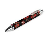 Stylo-bille rétractable avec drapeau du Canada - Encre noire - 0,5 mm - Pour écrire des notes - Accessoires pour bureau - 1 pièce AS PIC 2