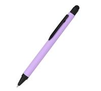 Stylo-Bille rétractable en Aluminium Violet - Recharge de Grande capacité Interchangeable - Couleur de l'encre Bleue - avec Toucher Doux - Stylo avec Stylet Tactile