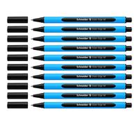 Stylo bille Schneider Slider Edge M (moyen), corps bleu clair de 1,0 mm, encre noire, bo te de 10 stylos (152101)