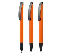 Stylo bille Sets Différentes quantités rubberfinish bleue Mine versch. Couleurs de noTrash2003 ® Lot de 3 Orange