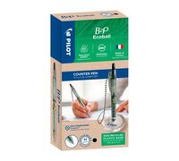 Pilot Stylo de comptoir sur socle B2P Ecoball - Pointe moyenne 1 mm - Noir